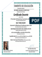 Certificado de Maestra 4-6
