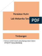 Praktikum Mekanika Tanah 2021 Peralatan Rutin