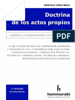 Doctrina de Los Actos Propios. 2018. Marcelo Lopez Mesa