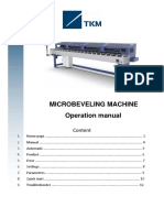 Microbeveling Machine Operation Manual: Content