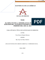 Tesis El Impacto de La Minería en El Perú, Bajo La Exégesis Del Análisis Económico Del Derecho, PERÍODO DEL 2010 AL 2015