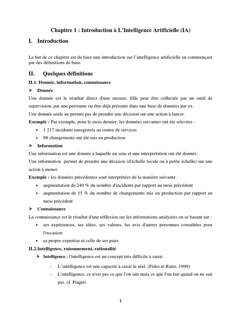 Introduction à l'IA pour Débutants | PDF | Intelligence artificielle ...