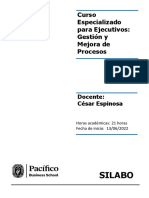 Gestión y mejora continua de procesos