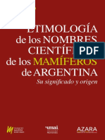 Origen de los nombres científicos de los mamíferos de Argentina