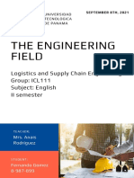 The Engineering Field: Logistics and Supply Chain Engineering Group: ICL111 Subject: English II Semester