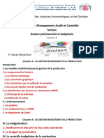 Gestion prévisionnelle et budgétaire -Chapitre 3 - La gestion budgétaire de production (1)