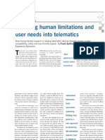 Factoring Human Limitations and User Needs Telematics-Spillers