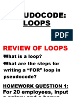 Pseudocode Loops - WHILE