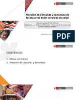 Consultas y Denuncias de Los Usuarios de Los Servicios de Salud