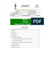 MA-03 Control Operacional y Seguimiento: Proceso de Medioambiente