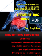 Traumatismo Abdominal: Universidad de Oriente Núcleo Bolívar Departamento de Cirugía