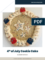 4 of July Cookie Cake Cake Decorating Guide