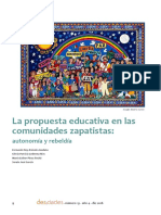 La Propuesta Educativa en Las Comunidades Zapatistas Autonomía y Rebeldía