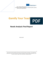 Gamify Your Teaching: Needs Analysis Final Report