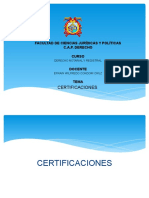 Certificaciones