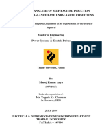 Steady State Analysis of Self-Excited Induction Generator For Balanced and Unbalanced Conditions