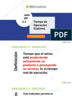 Indicador SMRP 2.3: Tiempo de Operación (Uptime)