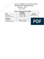 Timetable HRM 501