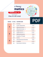 Mathematics - Session Plan - Class 12