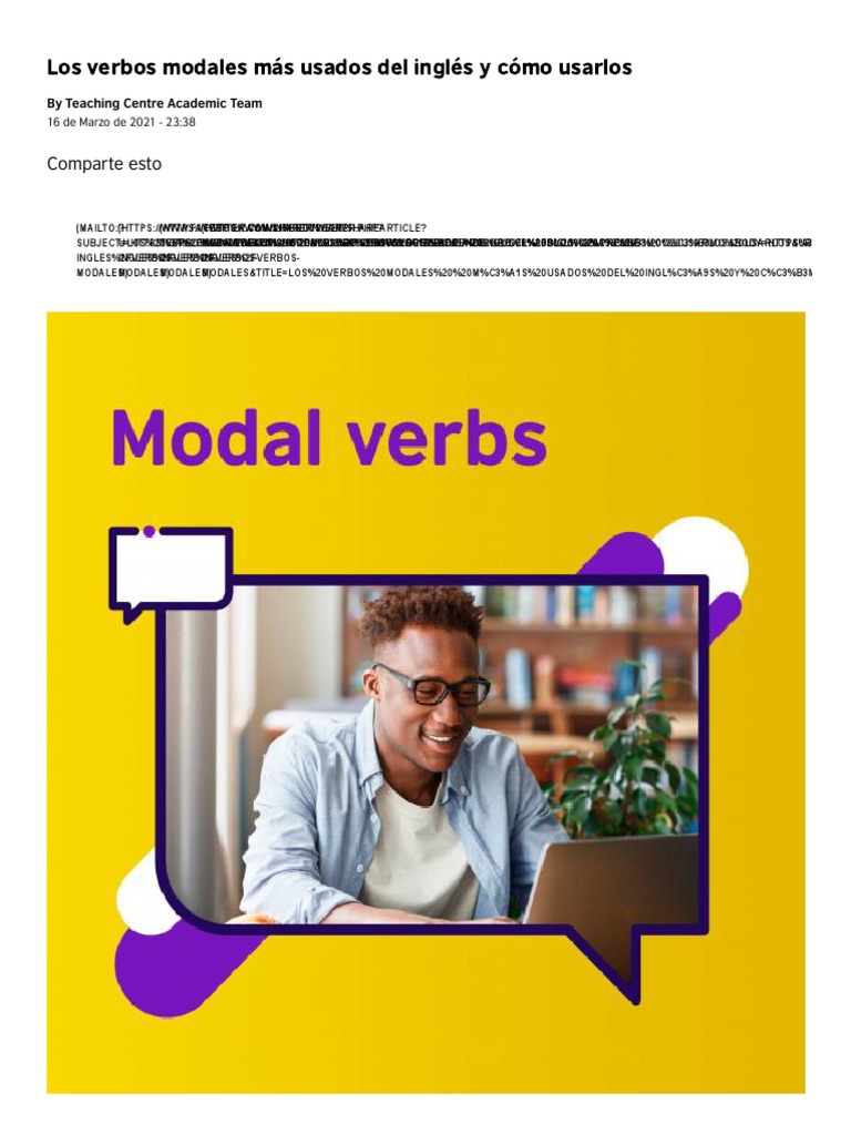 Verbos Modales en Inglés - Ejemplos y Ejercicios Prácticos | PDF ...