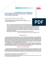 Effect of Extracorporeal Shock Wave Therapy On The Shoulder Joint Functional Status of Patients With Calcific Tendinitis