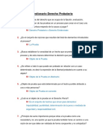 Cuestionario Derecho Probatorio PDF