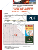 Incendio Forestal en El Sector Boliche, Distrito de Pampas de Hospital - Tumbes