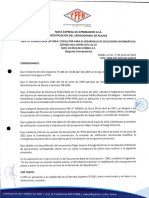 Nota Expresa Ampliación de Plazo