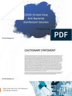 COVID-19 Anti-Viral, Anti-Bacterial Disinfectant Solution: A Novel Approach To Clean