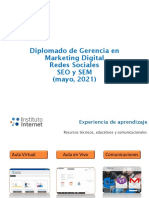 Bienvenida Diplomado de MD RRSS SEO (Mayo, 2021)