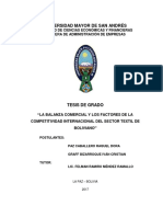 Universidad Mayor de San Andrés: Facultad de Ciencias Económicas Y Financieras Carrera de Administración de Empresas