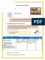 D1 A2 SESION Las Costumbres de Mi Comunidad para Compartir.