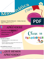 Clase 11 - Adición y Sustracción de Fracciones