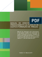 MPOG - Manual Preenchimento Planilha de Custo - 18-06-2011