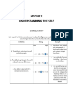 Understanding The Self: Learning Activity