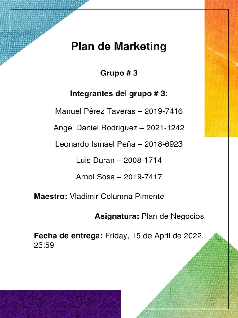 Plan de Marketing | PDF | Marketing | Business