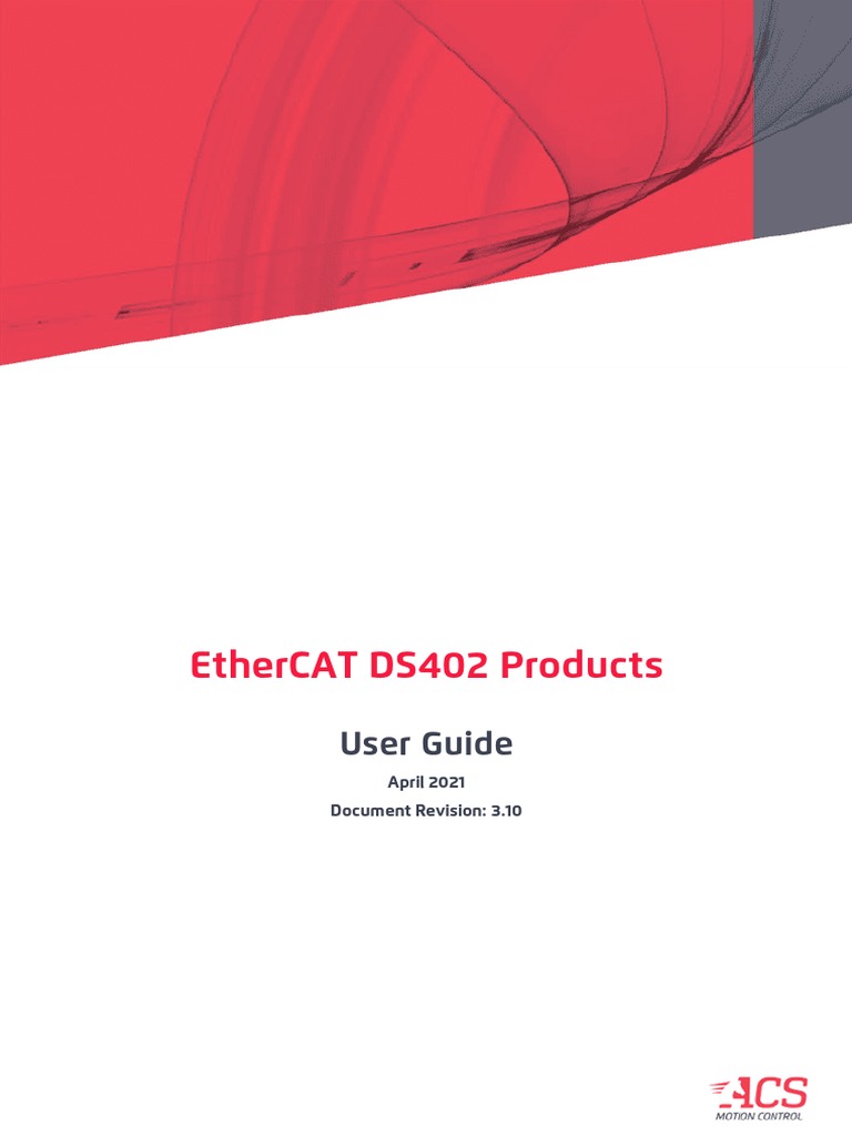 EtherCAT DS402 Products User Guide | PDF | Integer (Computer Science ...