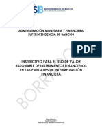 Instructivo para El Uso de Valor Razonable de Instrumentos Financieros