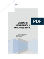 Manual de Organización Y Funciones (M.O.F.) : Sucursales