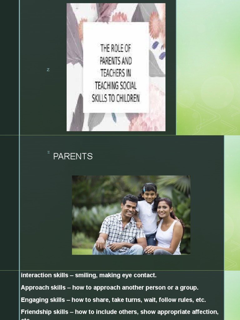 Roles of Parents and Teachers | PDF | Teachers | Behavioural Sciences