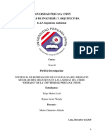 Perfil de Proyecto de Investigación T-R