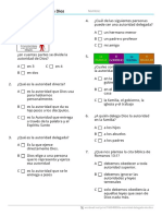 La Autoridad Delegada de Dios Cuestionario