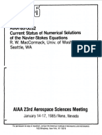 AI Of: AA-85-oO32 Current Status Numerical Solutions The Navier-Stokes Equations