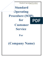 Standard Operating Procedure For Customer Service
