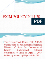 Exim Policy 2015-20
