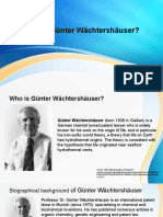 Who Is Günter Wächtershäuser
