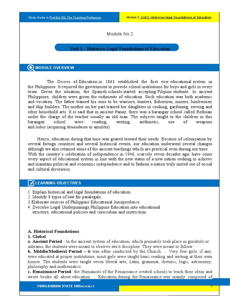 Legal Foundations of Education in the Philippines | PDF | Intellectual ...
