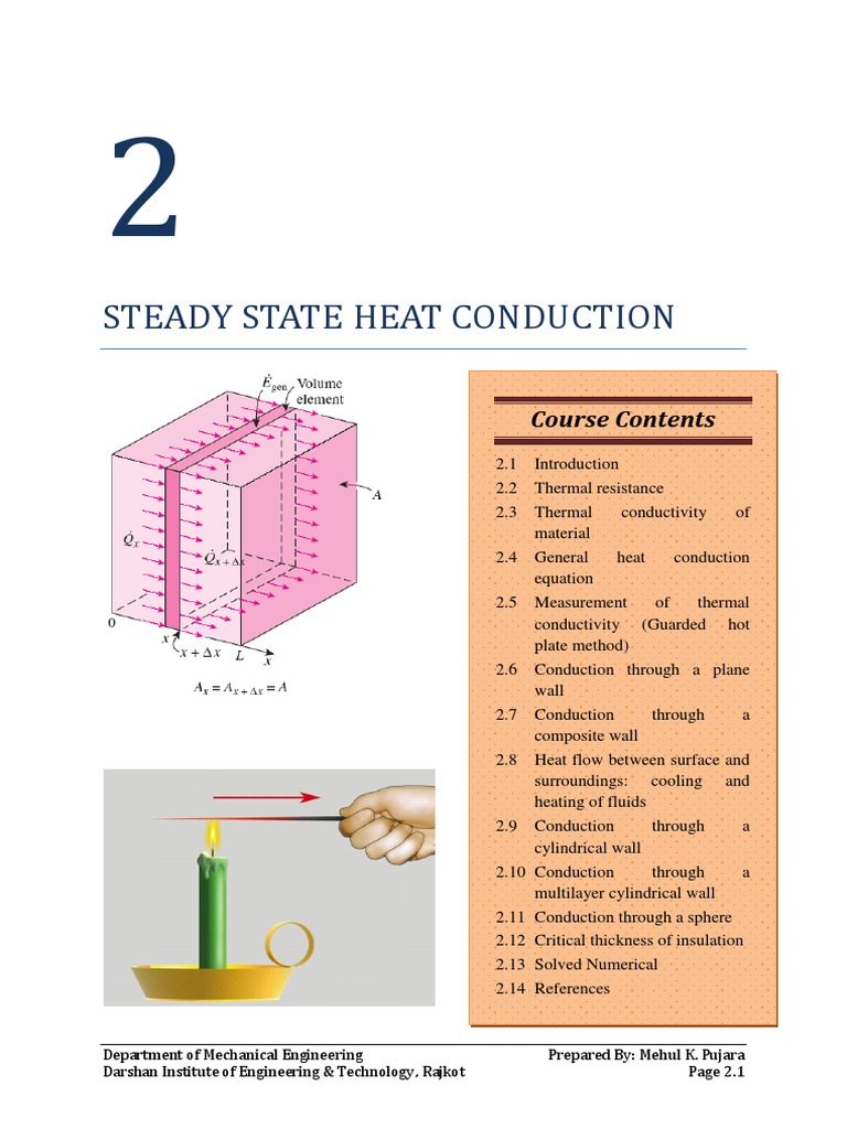 Steady State Heat Conduction: Course Contents | PDF | Thermal ...