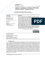 Effect of Guided-Discovery Technique On Colleges of Education Social Studies Students' Learning Outcome