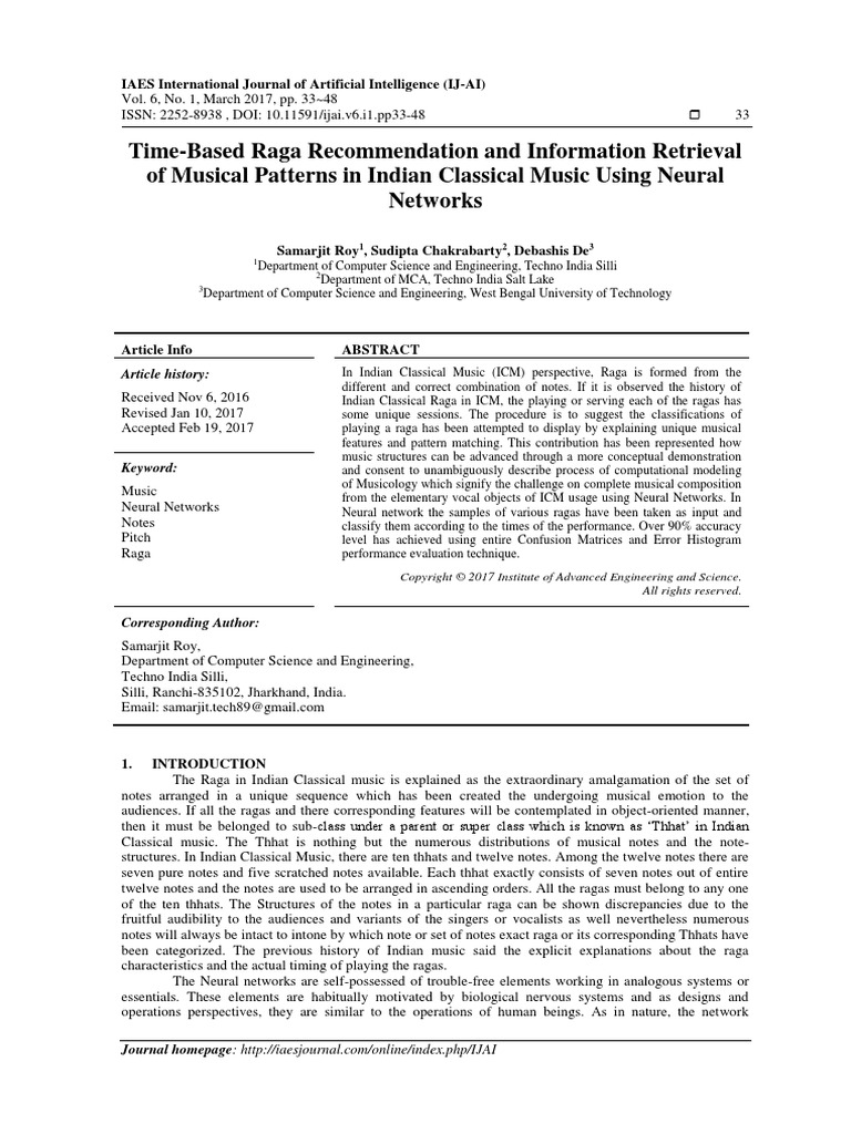 Time-Based Raga Recommendation and Information Retrieval of Musical ...